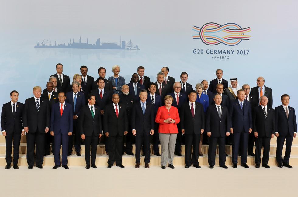 Foto oficial de la Cumbre del G20 2017.