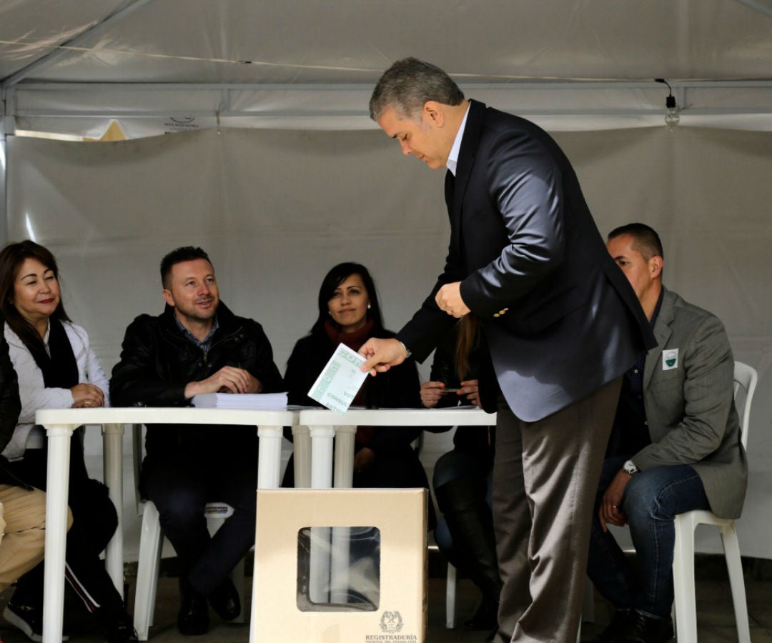 Presidente Iván Duque ya depositó su voto en la Consulta Anticorrupción