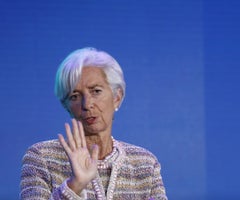 Christine Lagarde, presidenta del Banco Central Europeo. Foto: Bloomberg