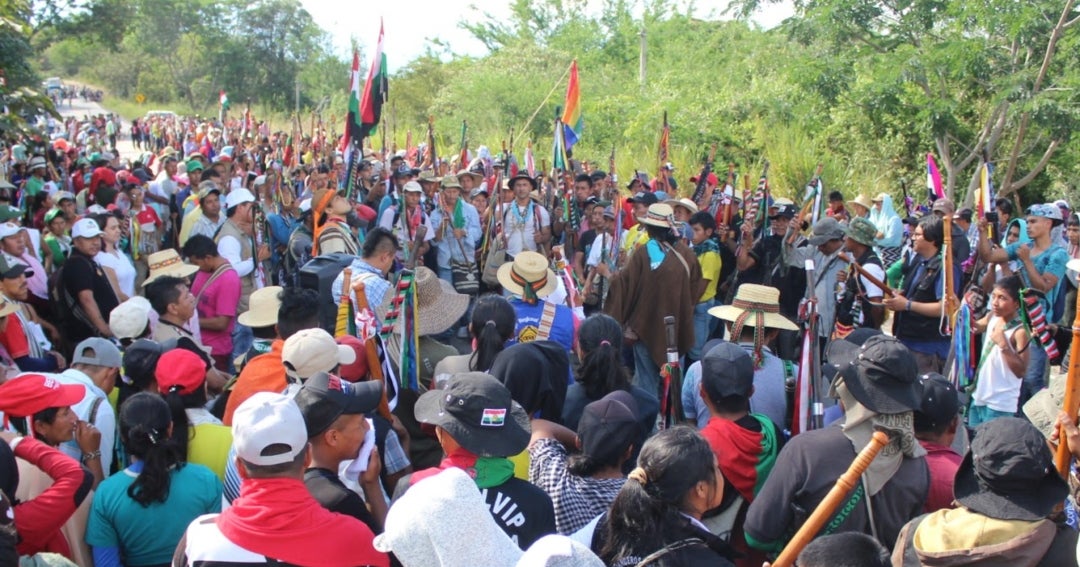 Las comunidades indígenas del departamento del Huila se unen a la minga