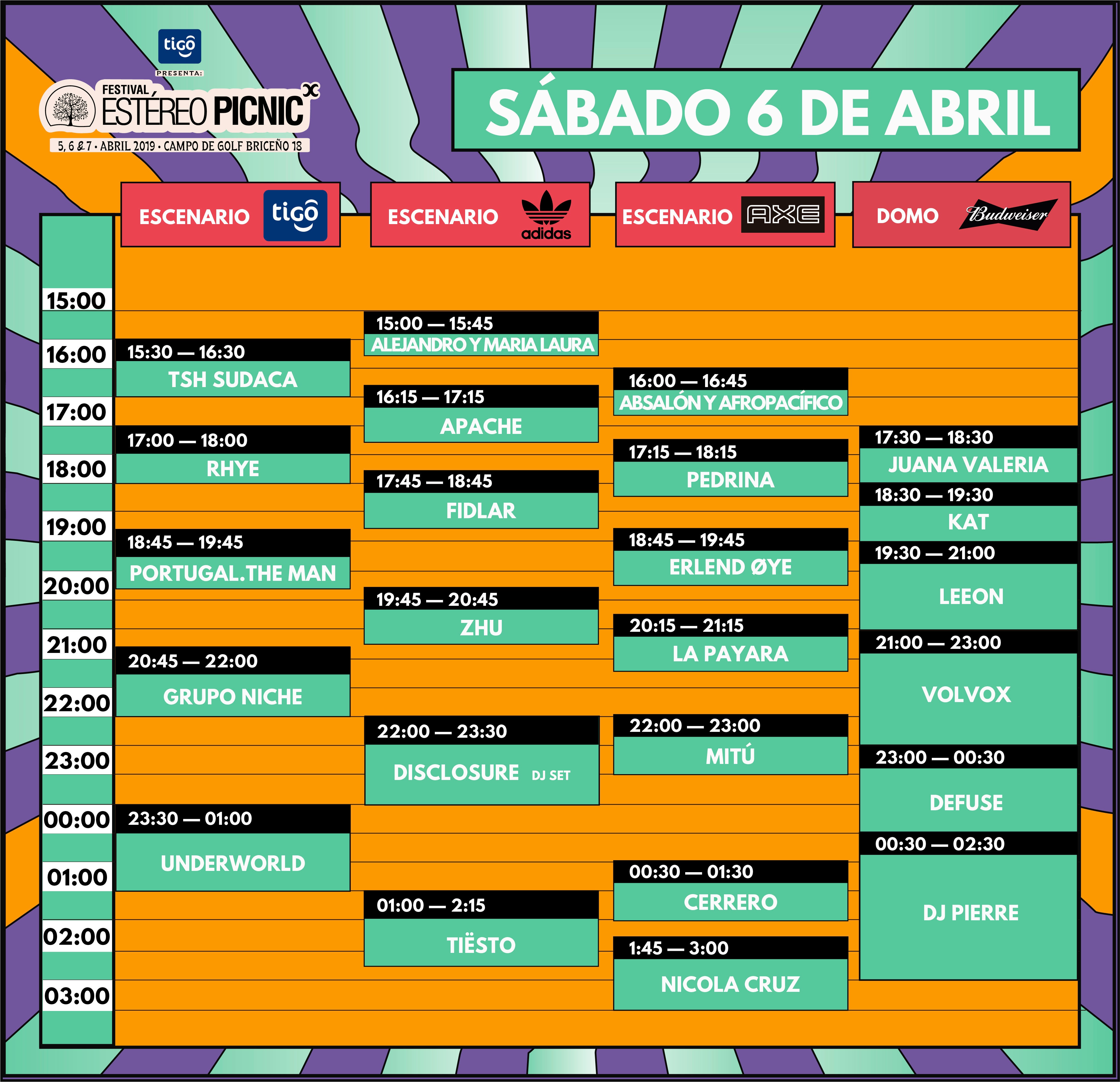 Conozca todos los horarios de las presentaciones para el Festival