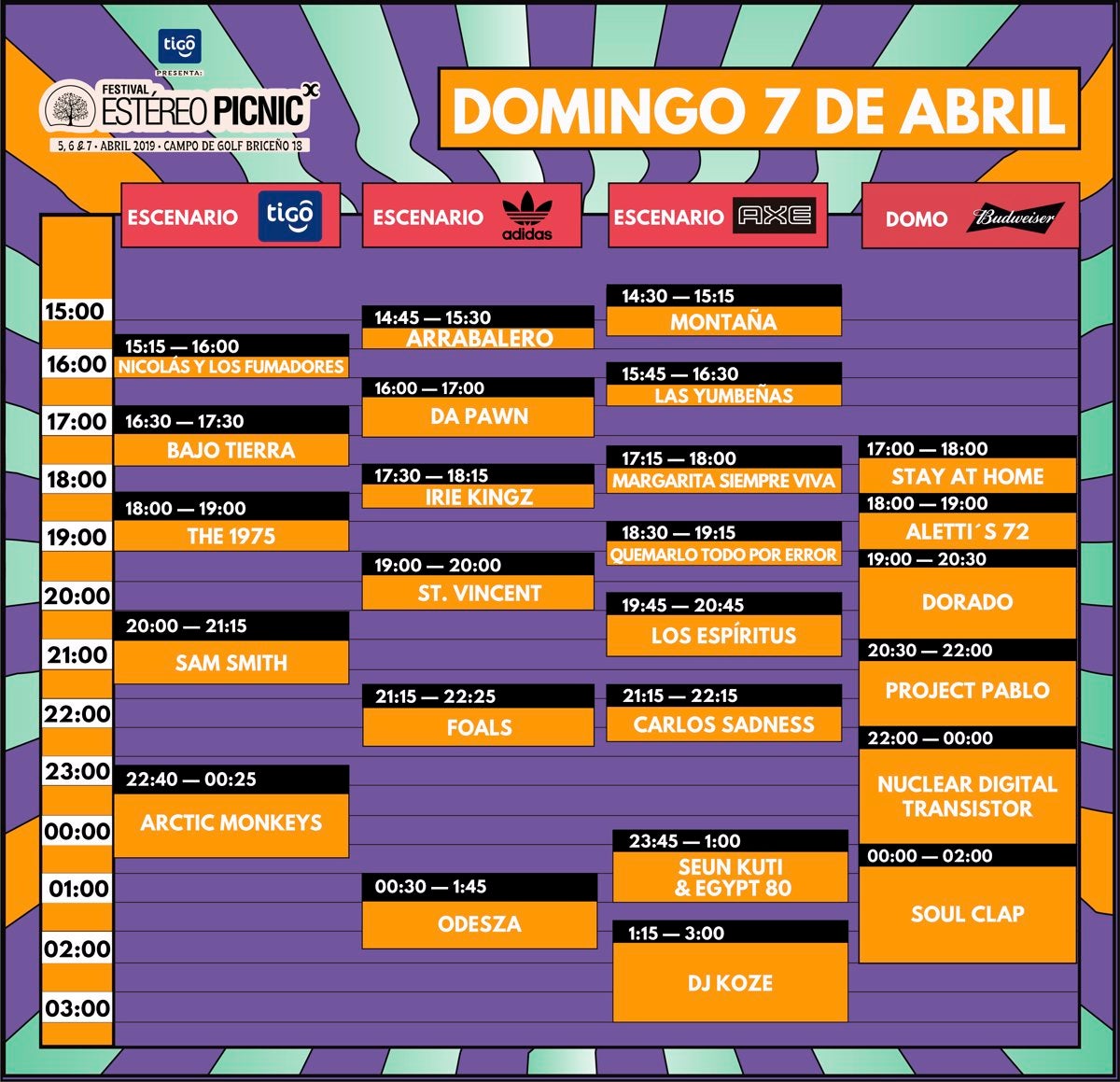 Conozca todos los horarios de las presentaciones para el Festival