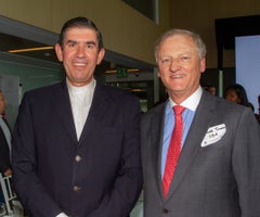 Padre Daniel Saldarriaga, director banco de alimentos de Bogotá y Ricardo Triana, dir. ejecutivo Concejo de empresas americanas CEA