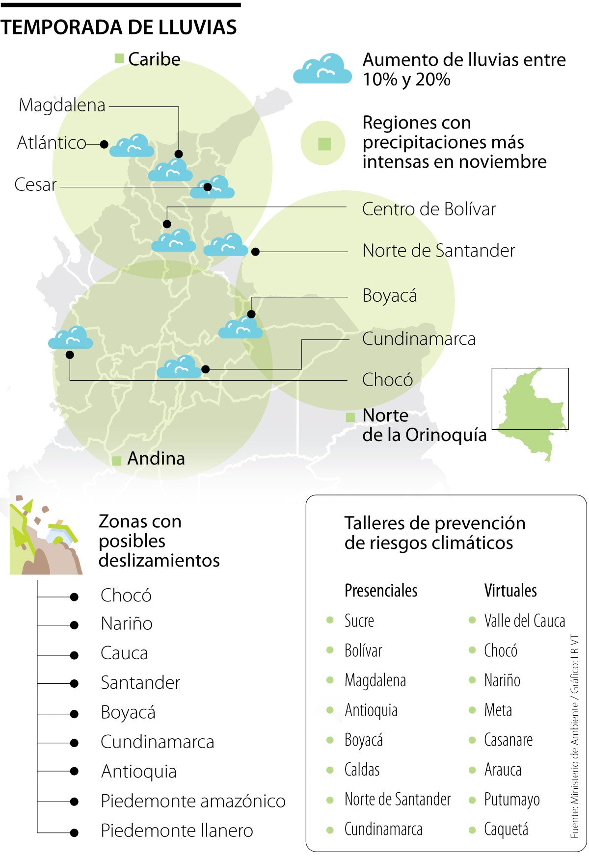 Las Zonas Que Pueden Presentar Riesgo De Deslizamiento Por El Aumento ...