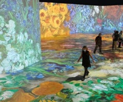 Durante la exposición, el visitante podrá deleitarse con reproducciones en tres dimensiones de los cuadros más célebres de Van Gogh, entre ellos “Los girasoles”, “Barcos pesqueros en la playa de Saintes-Maries” o “Paisaje en el crepúsculo”, que coinciden con las proyecciones audiovisuales de otras obras del artista.