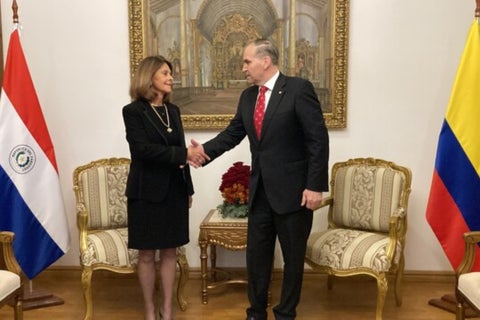 Marta Lucía Ramirez y presidente de Paraguay
