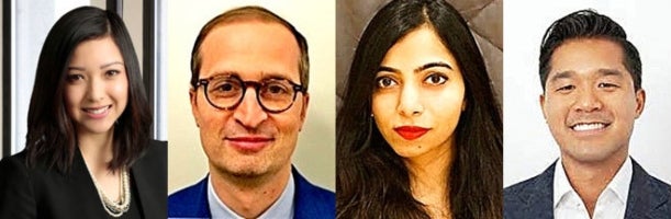 De izquierda a derecha: Brooke Nakatsukasa (Vista Equity); Ryan Packard (Hiddenite Capital Partners); Sahana Athreya (Millennium); y Anjelo Austria (Interval Partners).