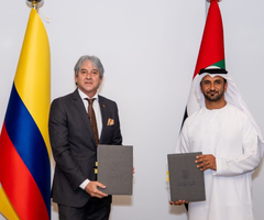 Ahmed Mohammed Al Rumaithi, Subsecretario del DoE, y Jaime Amin Hernández, Embajador Extraordinario y Plenipotenciario de Colombia