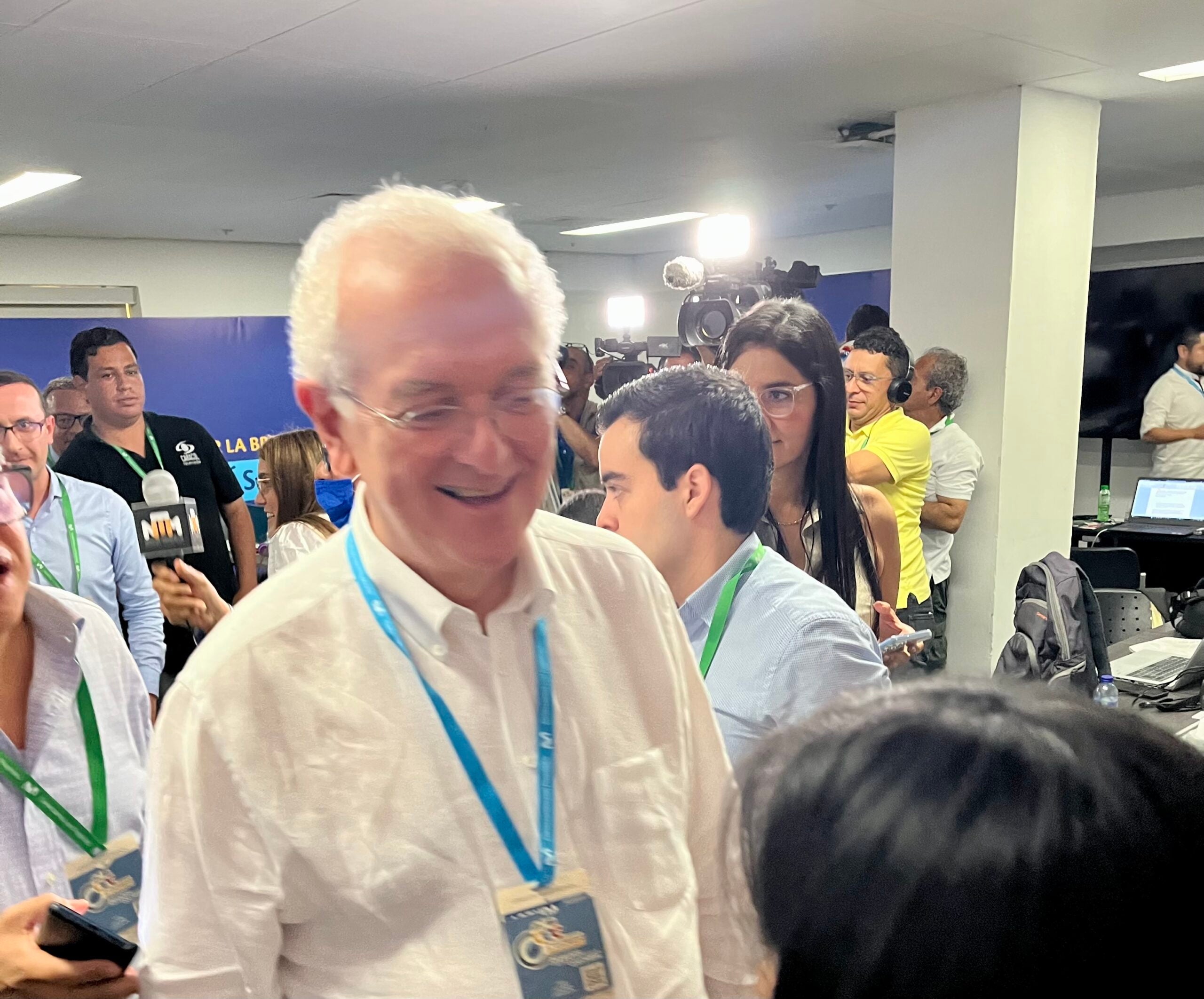 Ocampo en la sala de prensa del CEC