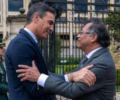 El presidente del Gobierno Español, Pedro Sánchez y el presidente de Colombia, Gustavo Petro. Foto: Presidencia