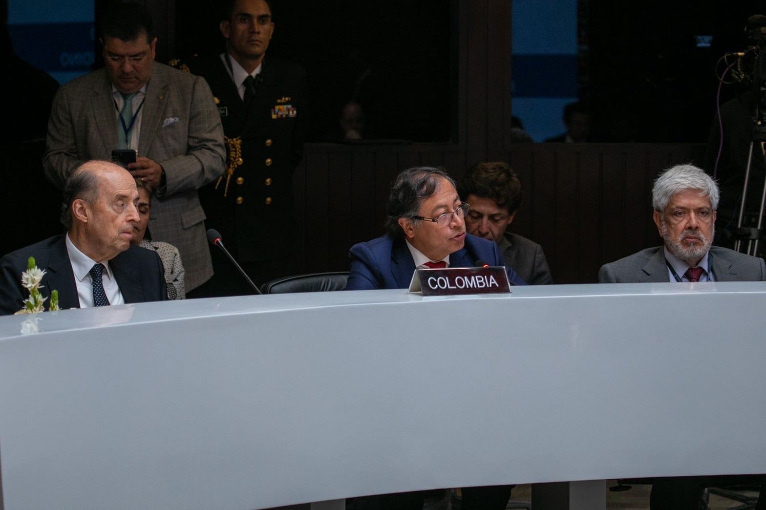 Presidente Petro interviene en la CAN. Foto: Twitter @PetroGustavo