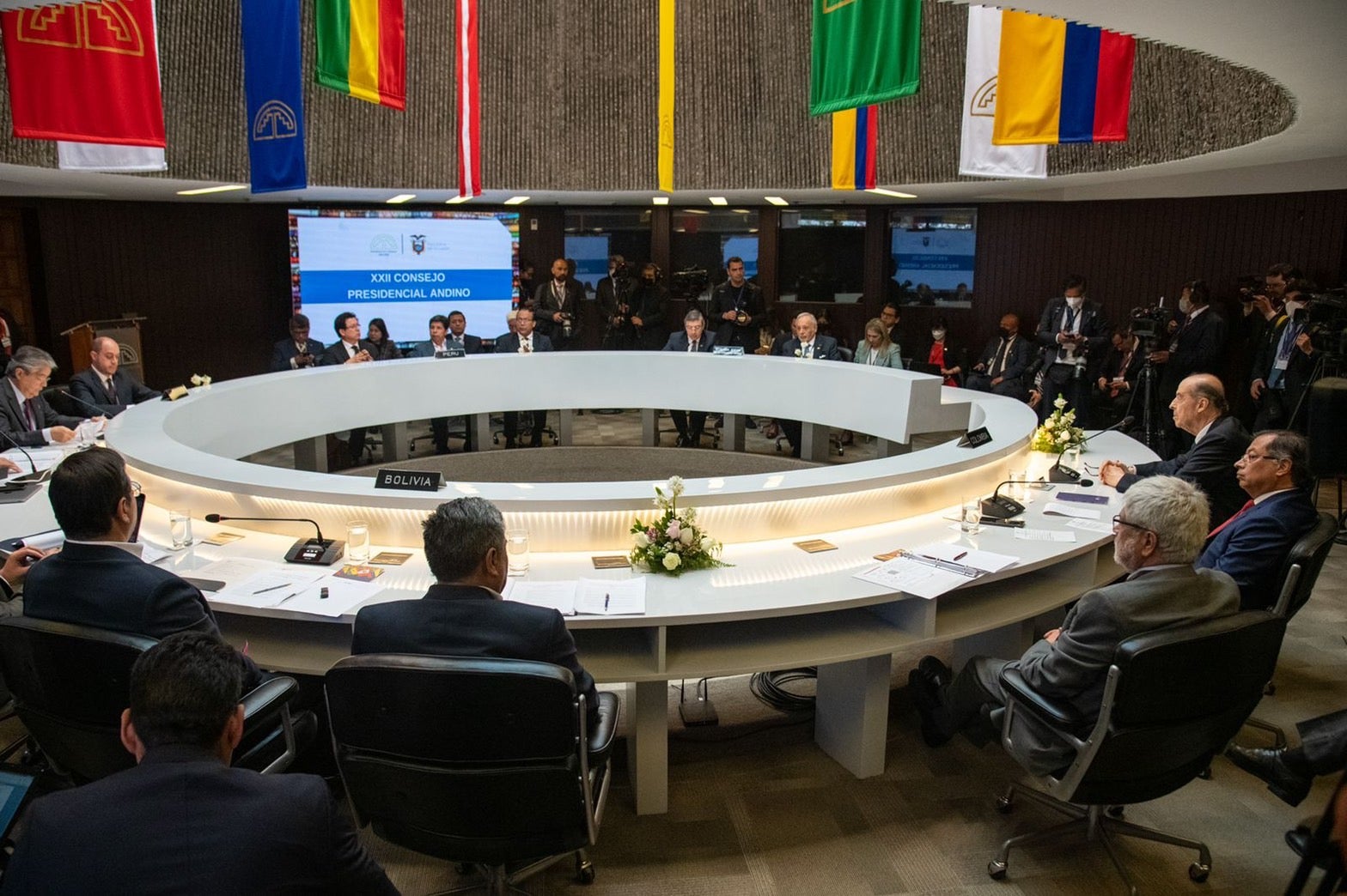 Presidente Petro interviene en la CAN. Foto: Twitter @PetroGustavo