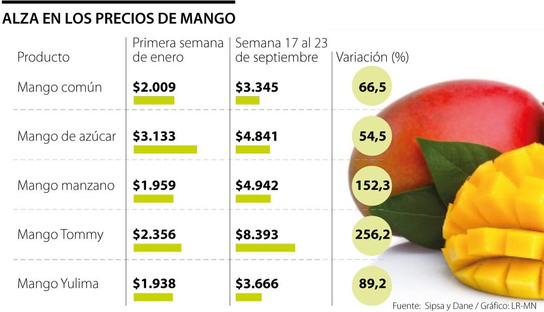 ¿Qué factores influyeron en el alza de precios de las diferentes