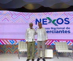 El ministro de Comercio, Industria y Turismo, Germán Umaña Mendoza, y el presidente de Fenalco, Jaime Alberto Cabal.