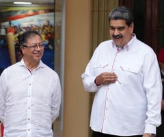 Los presidentes Gustavo Petro y Nicolás Maduro