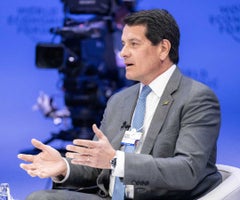 Felipe Bayón, presidente de Ecopetrol durante su intervención en Davos. Foto: WEF