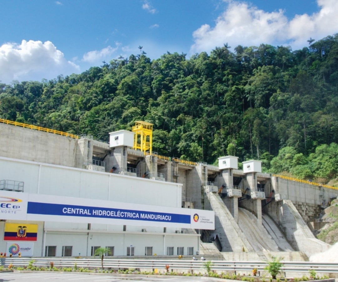 Central hidroeléctrica Manduriacu, en Ecuador