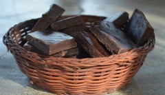 Cacao transformado en chocolate.