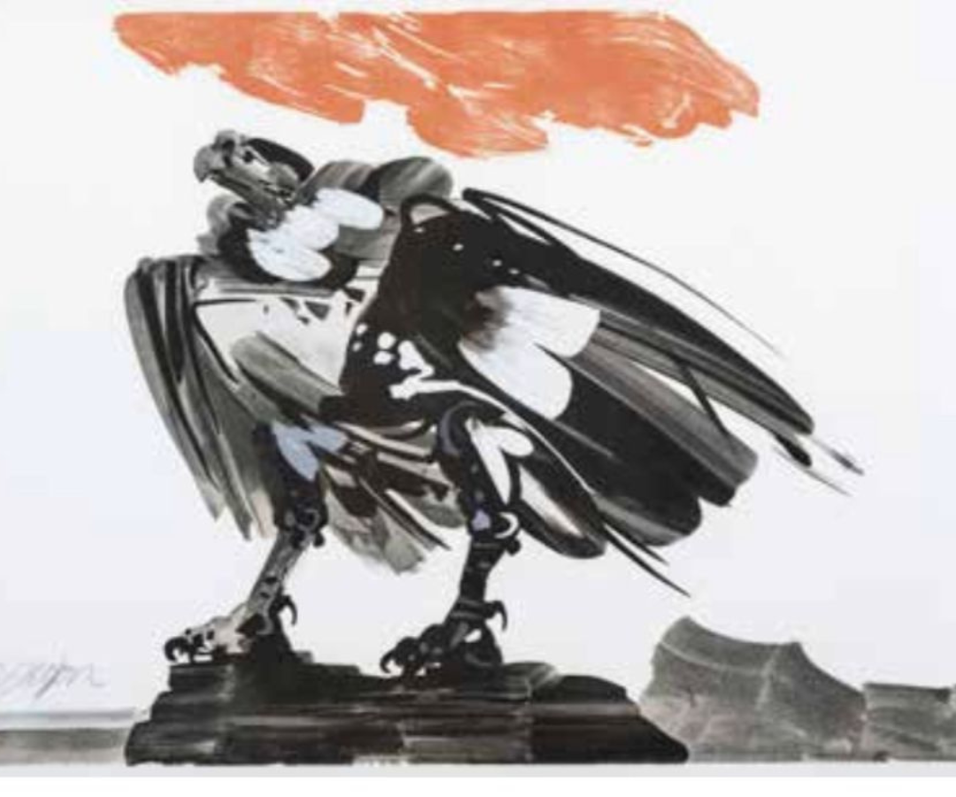 “Cóndor”, segunda mitad del siglo XX por Alejandro Obregón. Serigrafía sobre papel, ejemplar LIII de LX. Desde $2,5 a $4,5 millones.