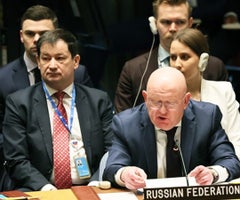 Representante de Rusia en la ONU, Vasily Nebenzya. Foto: Bloomberg