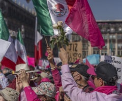 Marchas en México. Foto: Bloomberg