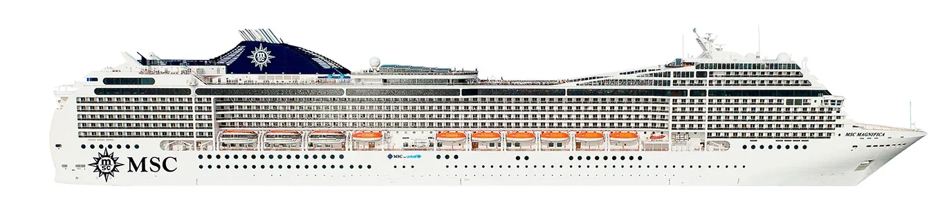MSC MAGNIFICA Combinando con maestría el relajado refinamiento de la clase Musica con la variedad y la opulencia de nuestros buques insignia de la clase Fantasia, MSC Magnifica ofrece a los pasajeros lo mejor de ambos tipos de crucero. Con su variedad, puedes estar seguro de que vivirás al máximo cada momento, por lo que podemos afirmar que MSC Magnifica hace verdadero honor a su nombre.