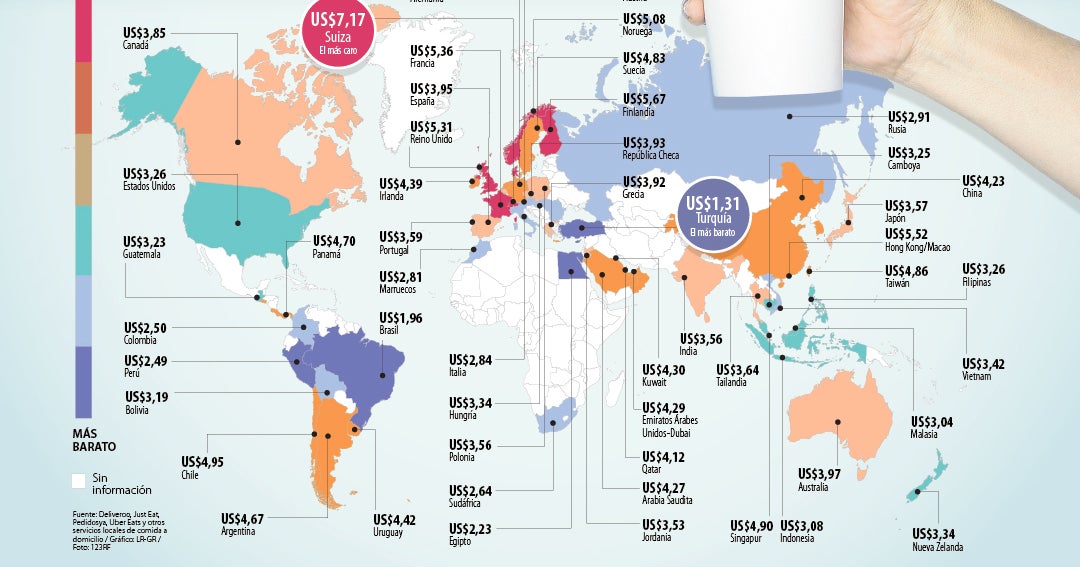 ¿Cuánto vale un café de Starbucks en cada país? TrendRadars Español