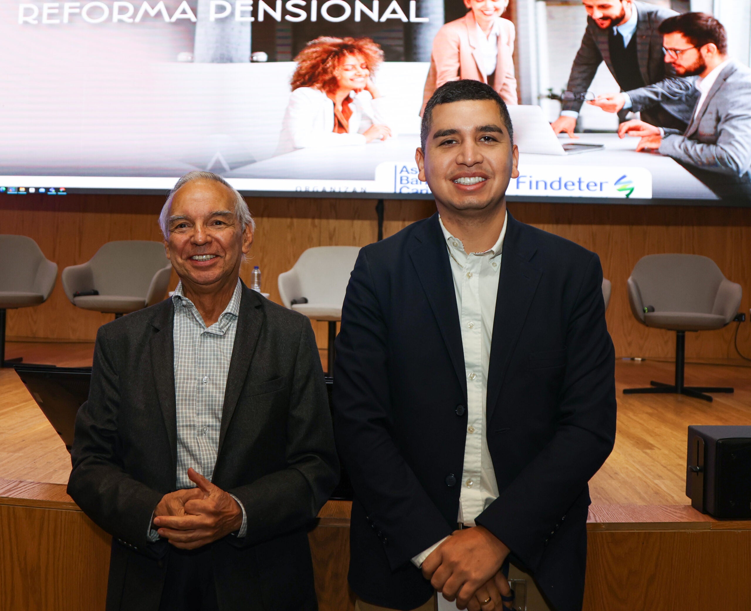 La apertura del foro sobre la reforma pensional estuvo a cargo de Ricardo Bonilla, presidente de Findeter; y de Jonathan Malagón, presidente de Asobancaria.