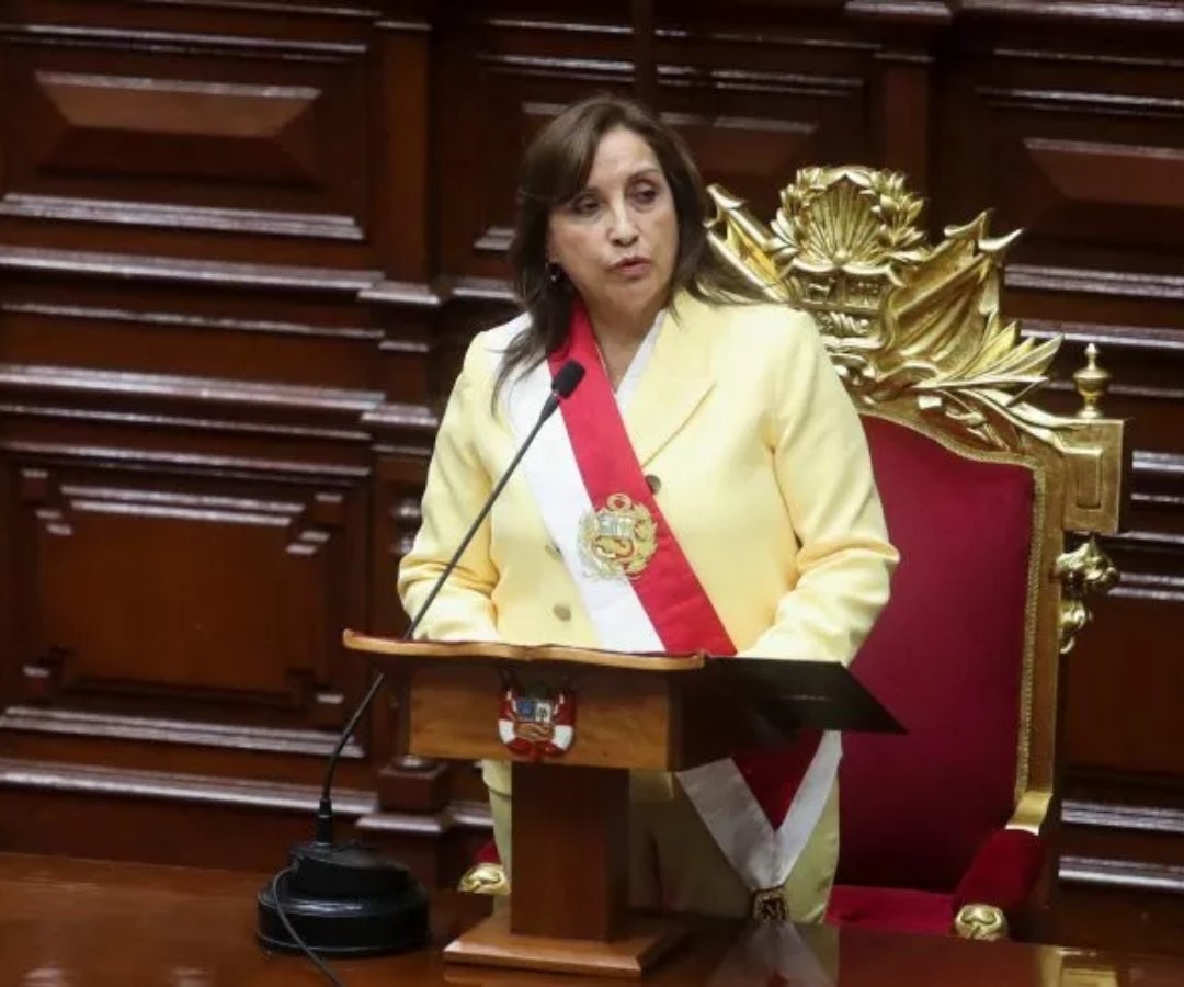 Dina Boluarte asumió la presidencia de Perú en diciembre de 2022