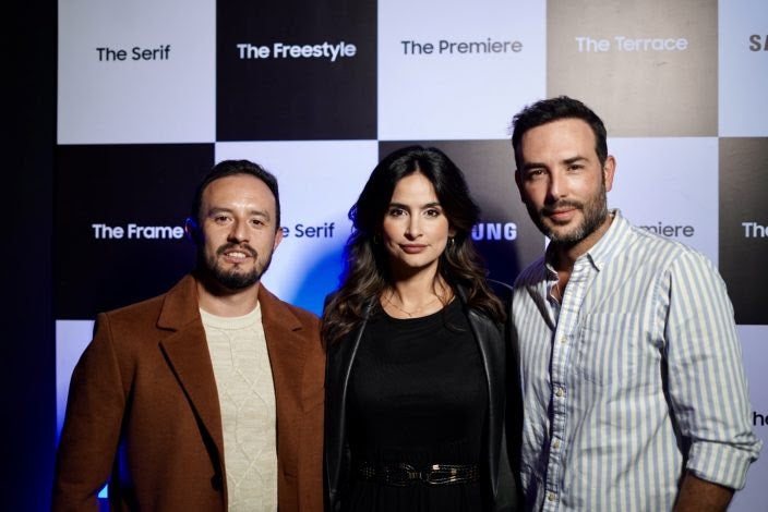 Estuvieron Johan Pinzón, gerente Mercadeo Samsung; Diana Hoyos, actriz, y Sebastián Martínez, actor