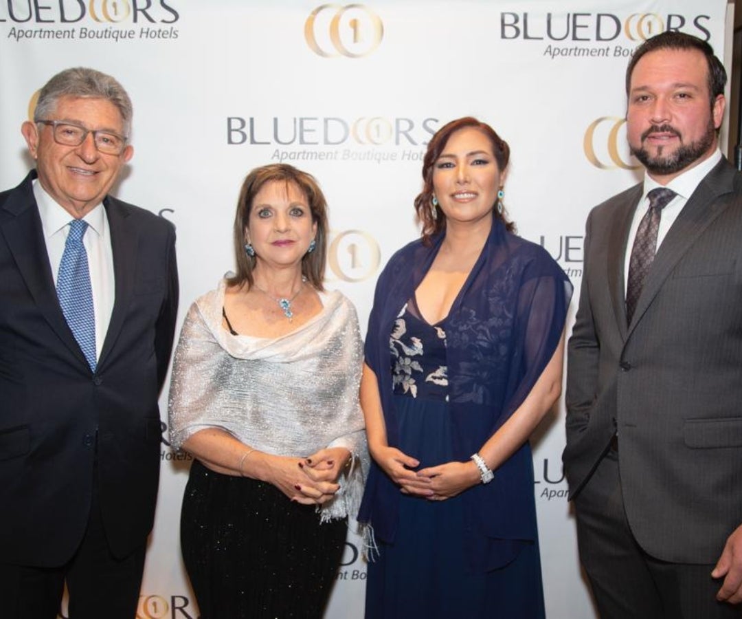 Fernando Sánchez, CEO de Bluedoors Hotels; la pedagoga María Lucía Uricoechea; Angela Fonseca, gerente corporativa, y Pier Paolo Spigno, gerente general de 93 Luxury Suites