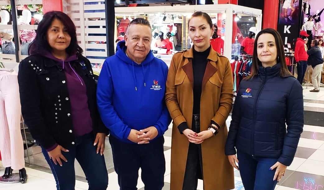 Fernanda Hurtado, directora de mercadeo; Jorge Pérez, personal shopper; Nubia González, de Corferias y Angélica Leguizamón, gerente del centro comercial Visto