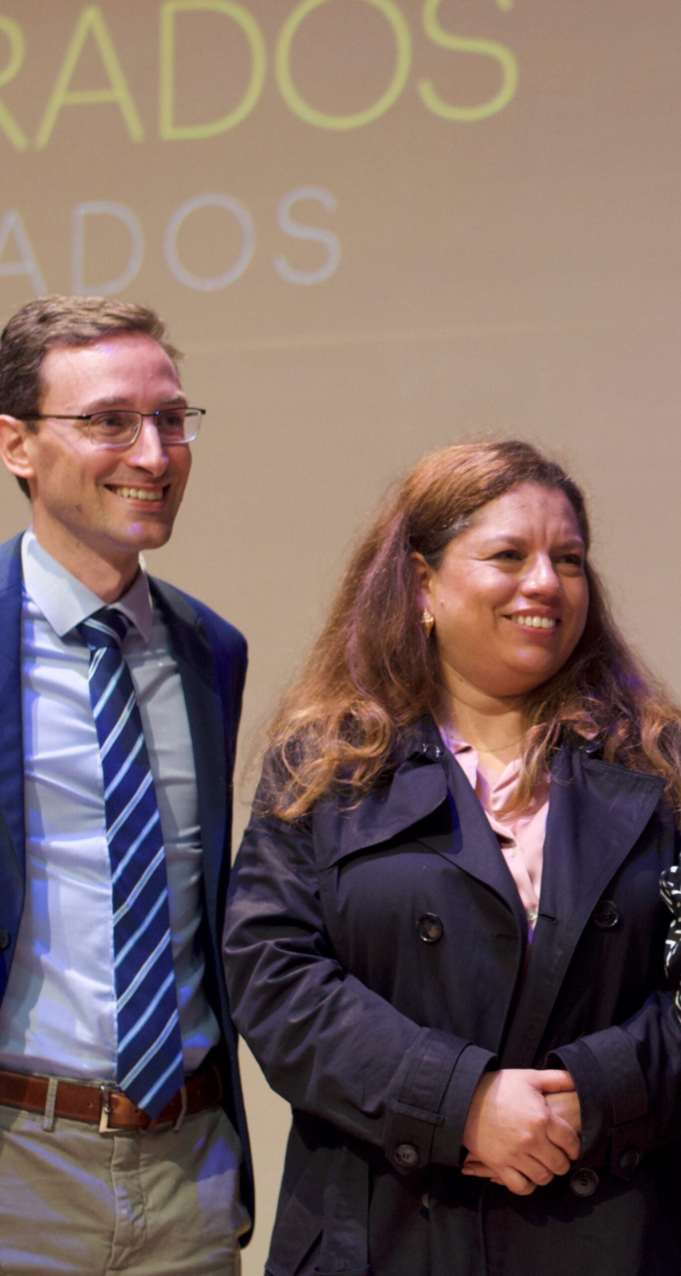 Giorgio Triulzi, director del Doctorado en Administración y de la Maestría en Administración y Sandra Vilardy, viceministra de Medio Ambiente.