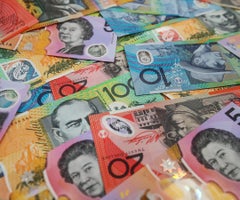 Moneda de Australia. Foto: Bloomberg.