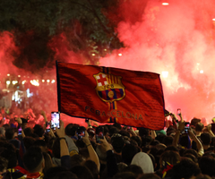Celebración del campeonato del Barcelona