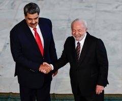 Nicolas Maduro, Presidente de Venezuela y Luiz Inácio Lula da Silva, Presidente de Brasil. Foto: Reuters.