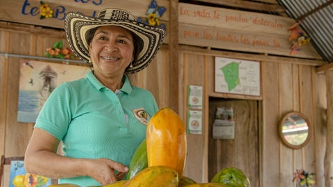 Yoleida Salcedo, mujer, lideresa rural y representante legal de Asoagropat. Foto: ADR
