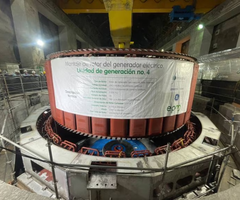 EPM instaló la cuarta unidad de rotor de generación de energía en Central Hidroituango