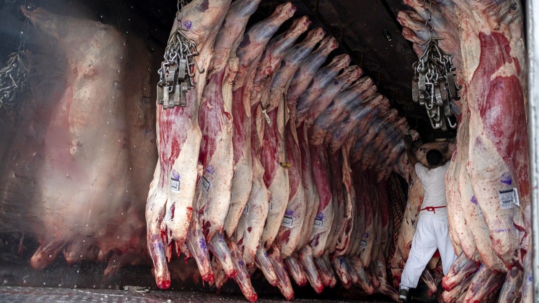 Carne argentina en frigoríficos