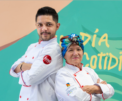 Chef Juan José Arango (Invitado) - Chef María Fabiola Zuluaga (Chef de la plaza)