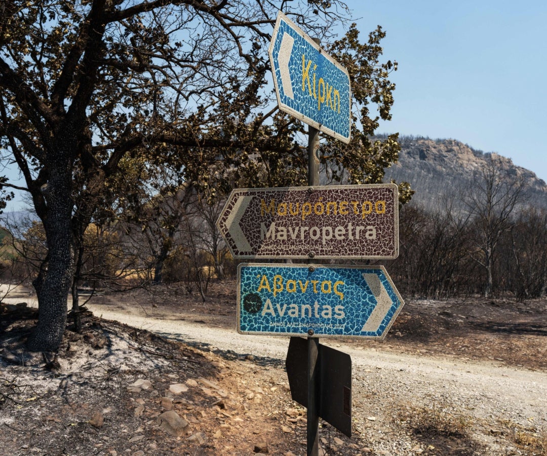 Incendio forestal en Alexandroupolis, Grecia