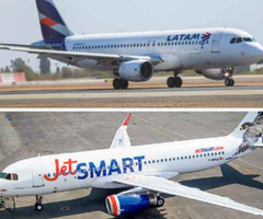Aviones de JetSmart y Latam