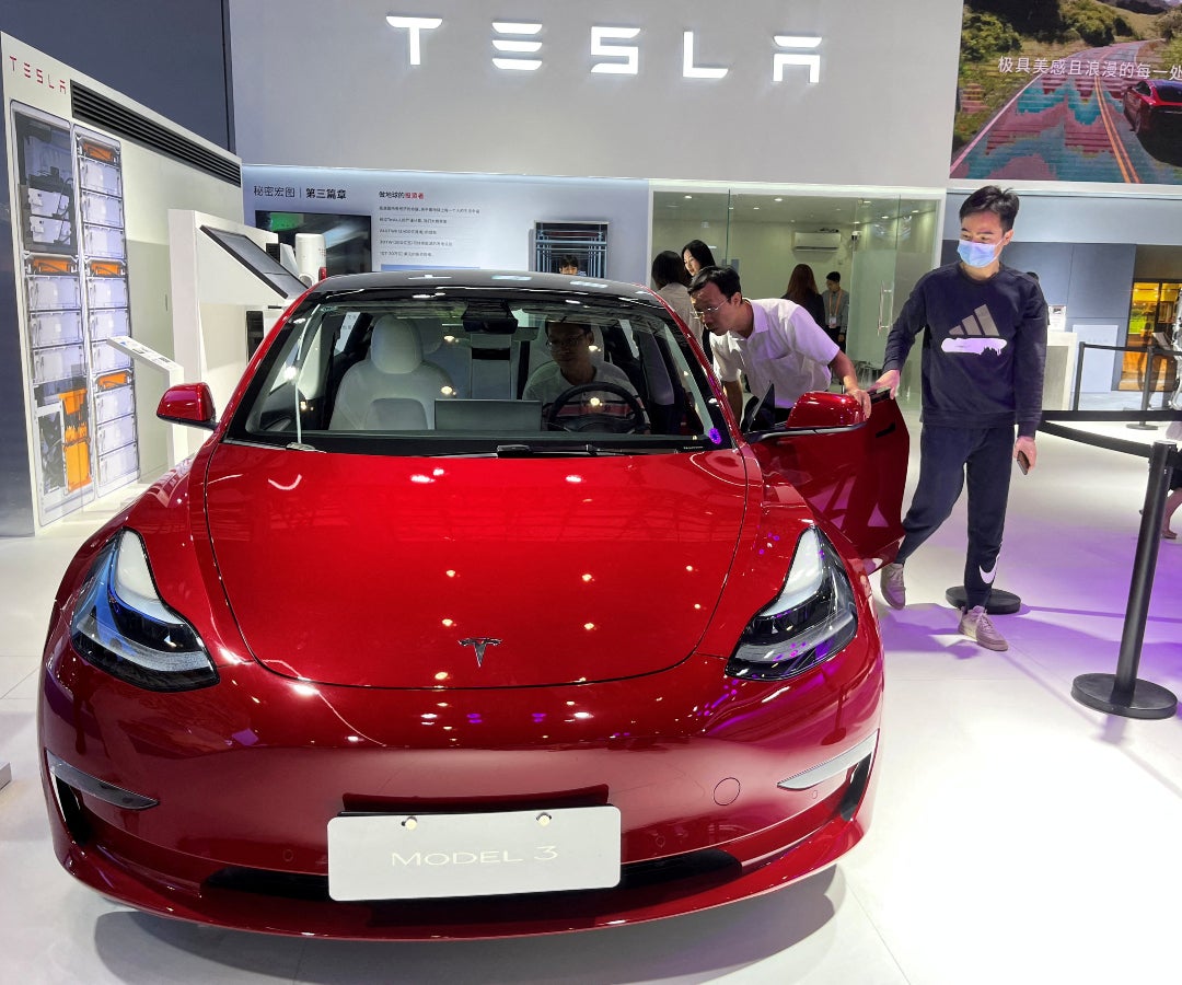 Venta de Tesla en China