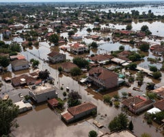 Casas y edificios inundados