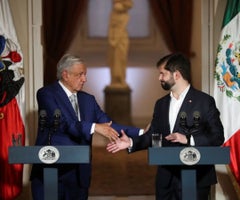 Manuel López Obrador, presidente de México, y Gabriel Boric, presidente de Chile.