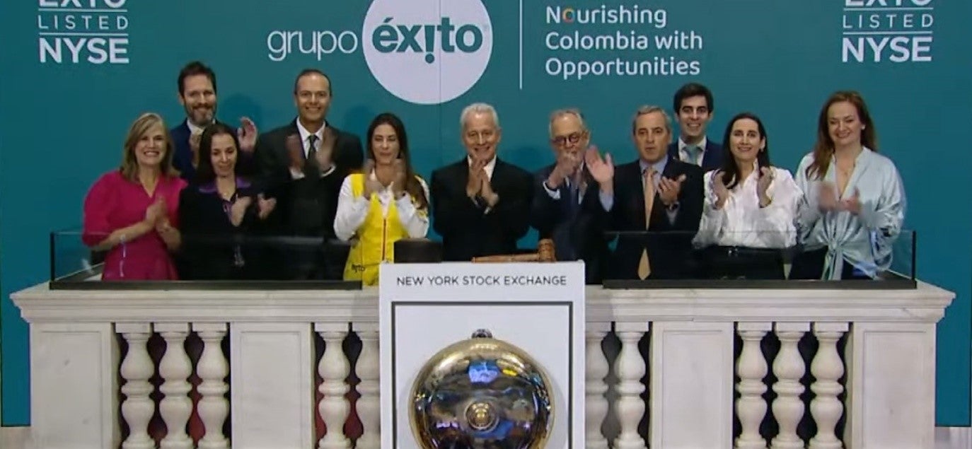 Grupo Éxito hizo el toque de campana en la Bolsa de Nueva York