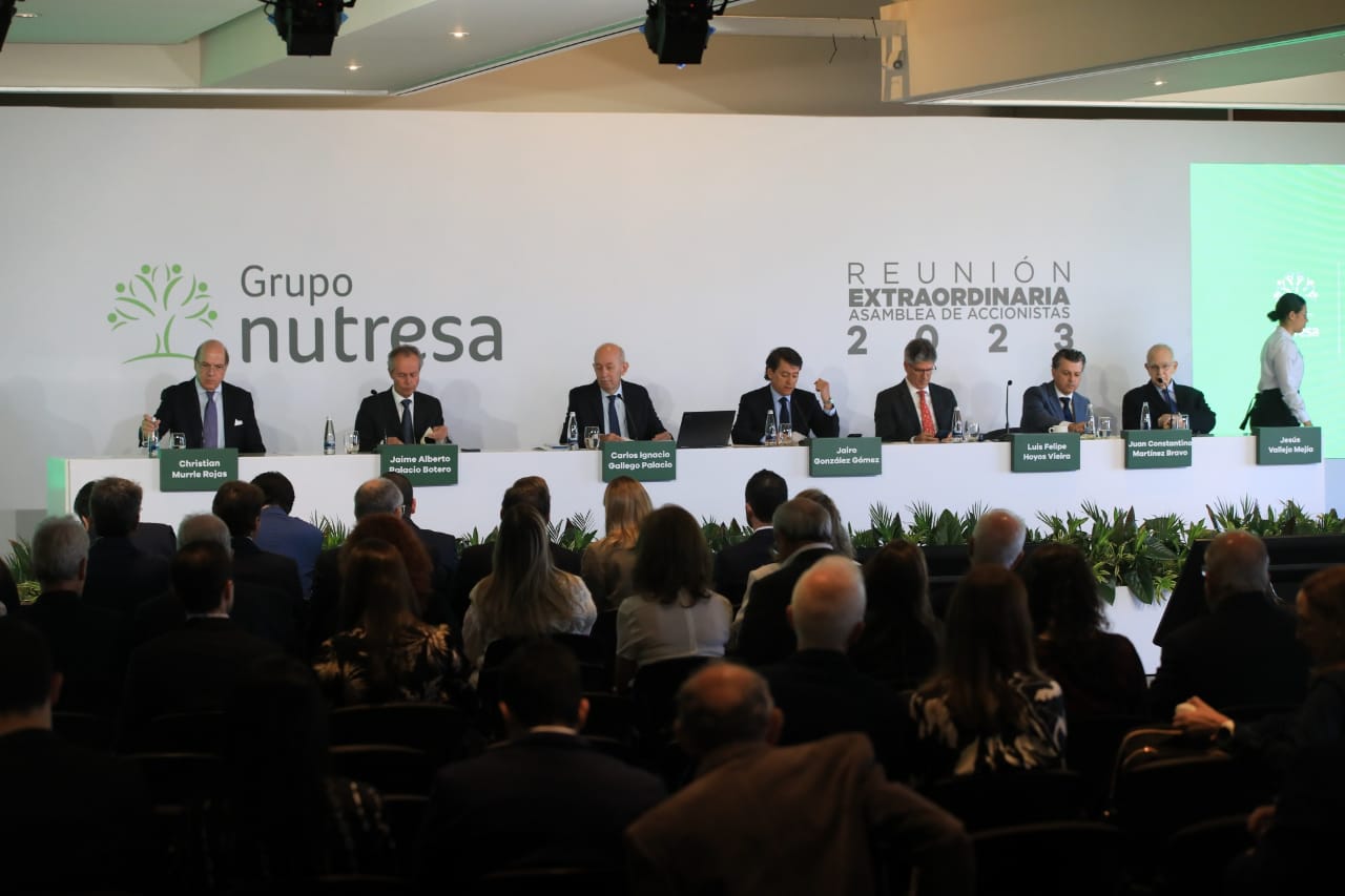 Carlos Ignacio Gallego, presidente de Grupo Nutresa, da cierre a la asamblea