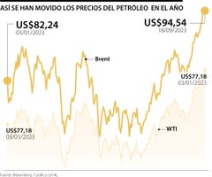 Precios del petróleo a US$100