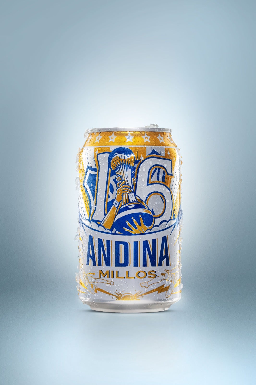 Lata con escudo de Millonarios 