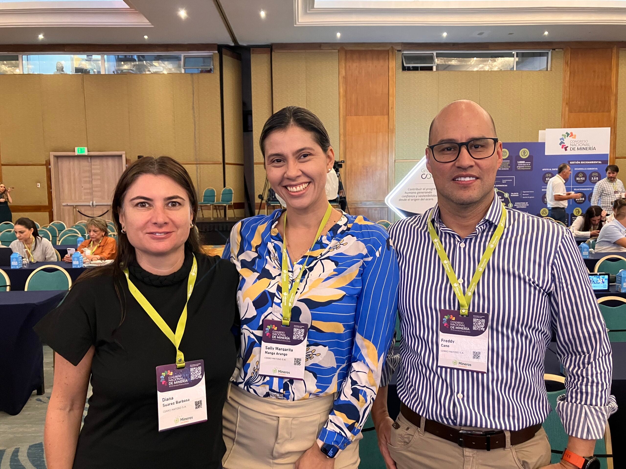 Diana Suárez Barbosa, Sally Margarita Manga y Freddy Cano de Cerro Matoso, entre los asistentes al evento.